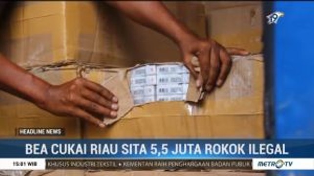 Bea Cukai Gagalkan Penyelundupan 5,5 Juta Rokok Ilegal