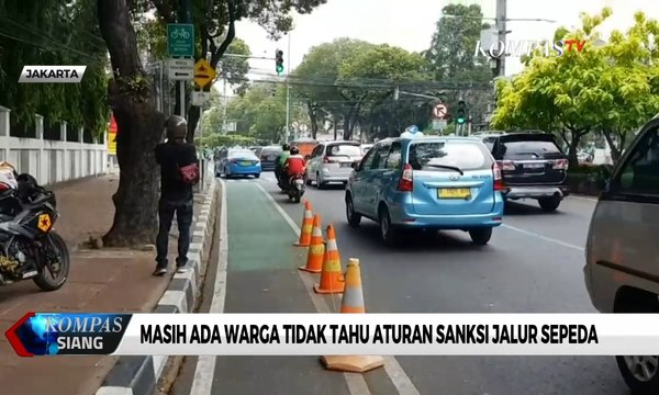 Pengendara Belum Paham Sanksi Terobos Jalur Sepeda