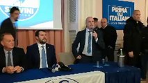 Salvini da Sorrento con il sindaco Giuseppe Cuomo e il sindaco di Positano Michele De Lucia (21.11.19)