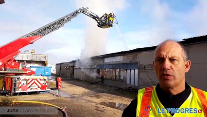 Incendie dans la zone industrielle de Lons-le-Saunier