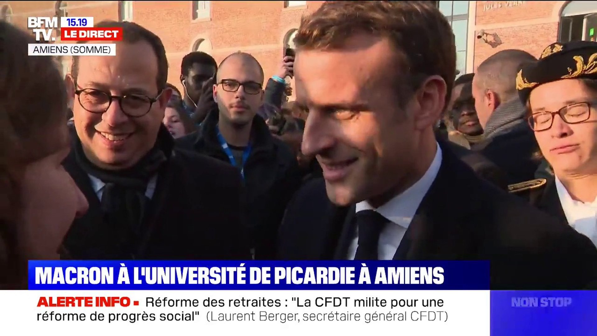 Emmanuel Macron est arrivé à Amiens