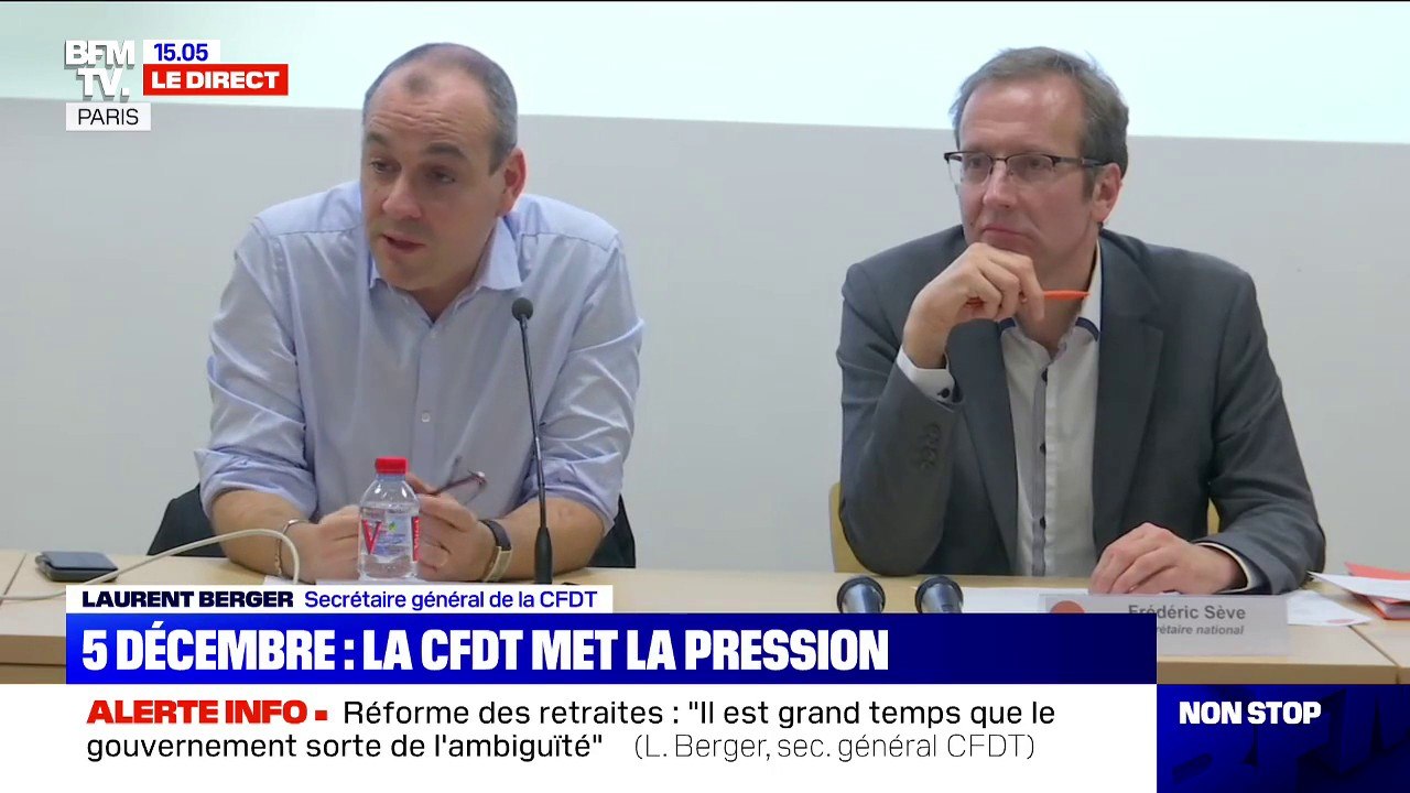 Laurent Berger: "La CFDT soutient la mise en place d'un régime universel des retraites mais à la seule condition qu'elle soit juste"