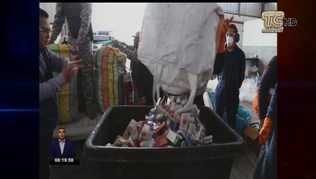 Más de 200 mil cigarrillos decomisados en operativos fueron destruidos en Quito