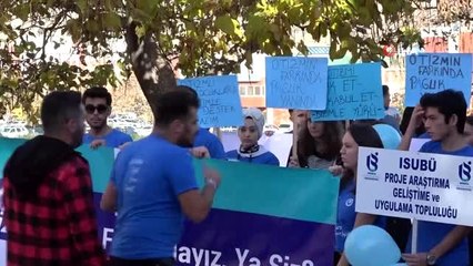 Otizmli aileler, kampüste farkındalık yürüyüşüne katıldı