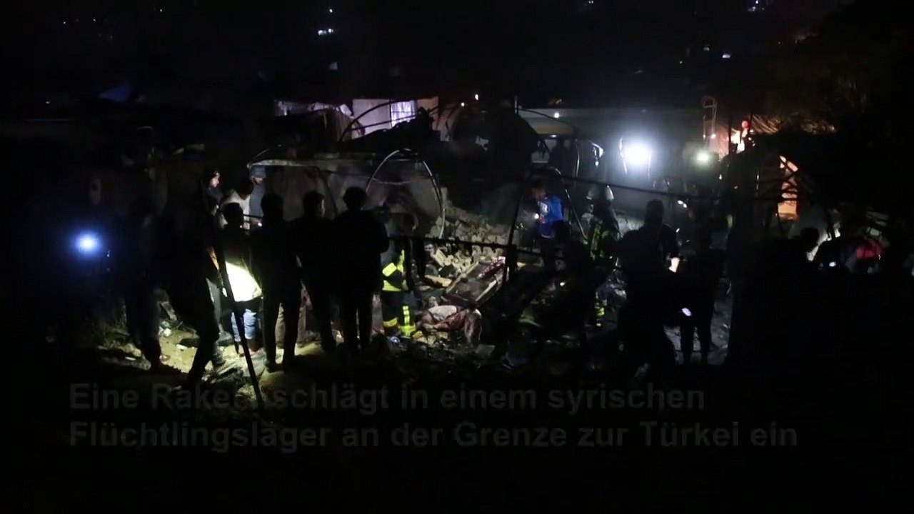 Rakete trifft Flüchtlingslager in Syrien - 15 Tote