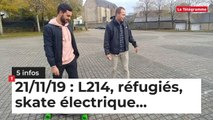 L214, réfugiés, skate électrique… Cinq infos bretonnes du 21 novembre