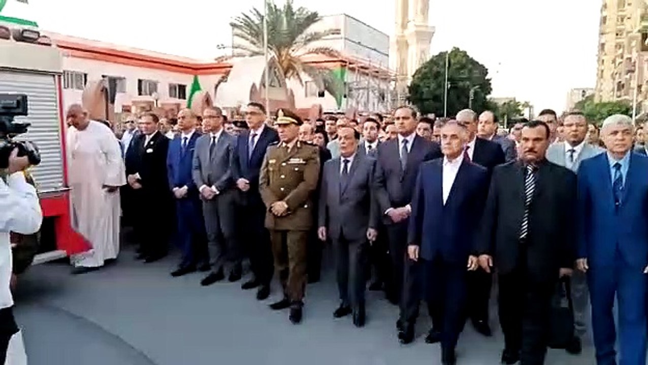 محافظ سوهاج ومديرى أمن قنا في جنازة العميد خالد الشريف