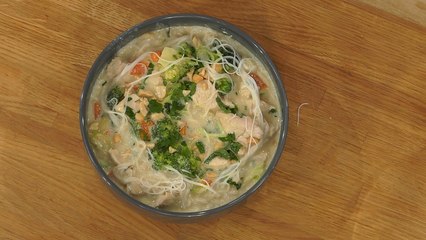 Bouillon de poulet et coco