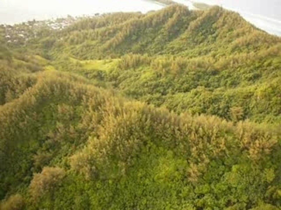 Survol des montagnes de Moorea, Polynésie Française
