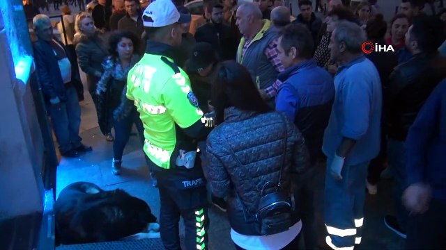 Taksim Meydanı’nda sevdiği köpek tarafından ısırılan kadın kanlar içerisinde kaldı
