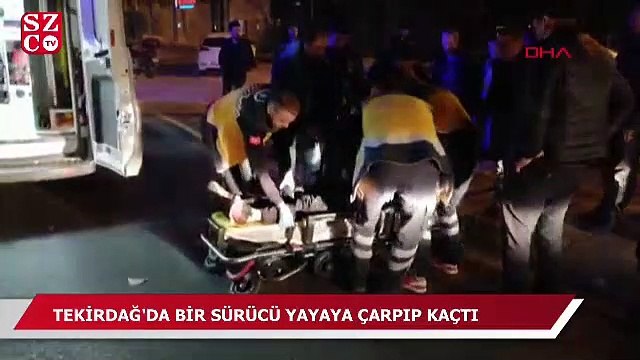 Tekirdağ'da otomobil sürücüsü yayaya çarpıp kaçtı