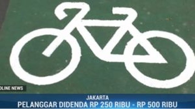 Kendaraan Bermotor Melintas di Jalur Sepeda Bisa Didenda Rp500 Ribu