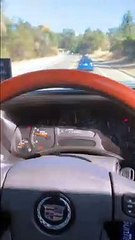 Sports Car Drifts Right Off the Road