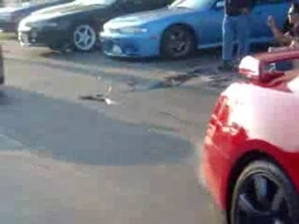 Red 2008 Nissan Skyline R35 With a Slow Cruise By