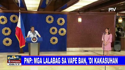 PNP: Mga lalabag sa vape ban, 'di kakasuhan