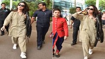 Kareena Kapoor Khan styles up Kurta Pajamas with leather jacket