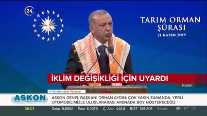 Başkan Erdoğan "Tarım Orman Şurası"nda konuştu