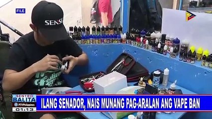 Ilang senador, nais munang pag-aralan ang vape ban