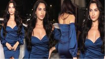 Nora Fatehi dazzles in fish cut dress at Marjaavan success bash