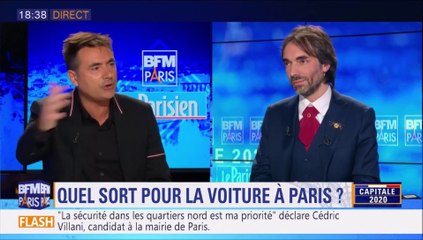 Quel sort pour la voiture à Paris ? - Débat entre Cédric Villani et Fabrice Godefroy - BFM Paris - 21.11.2019