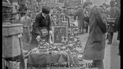 Historic view on the markets in Paris in the 1920s and early 20th century