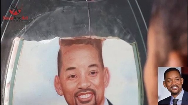 Drawing Will Smith | Sand Portrait | Sand Painting | Sand Art | portrait artwork