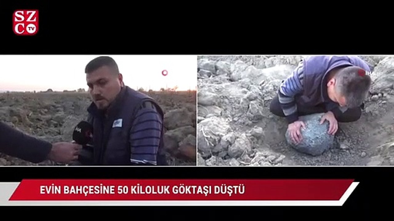 Evin bahçesine 50 kiloluk göktaşı düştüğü iddiası