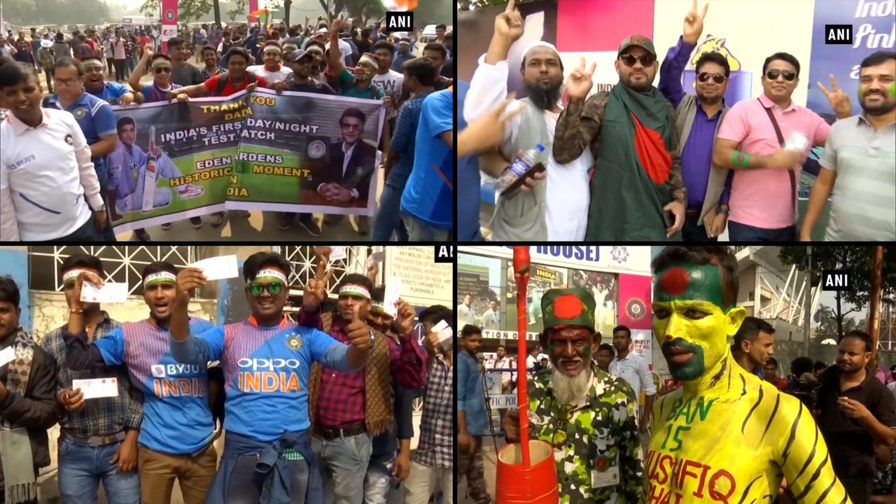 IND vs BAN,2nd Test : Fans Gather Outside Eden Gardens To Witness Historic Day/Night Test Match
