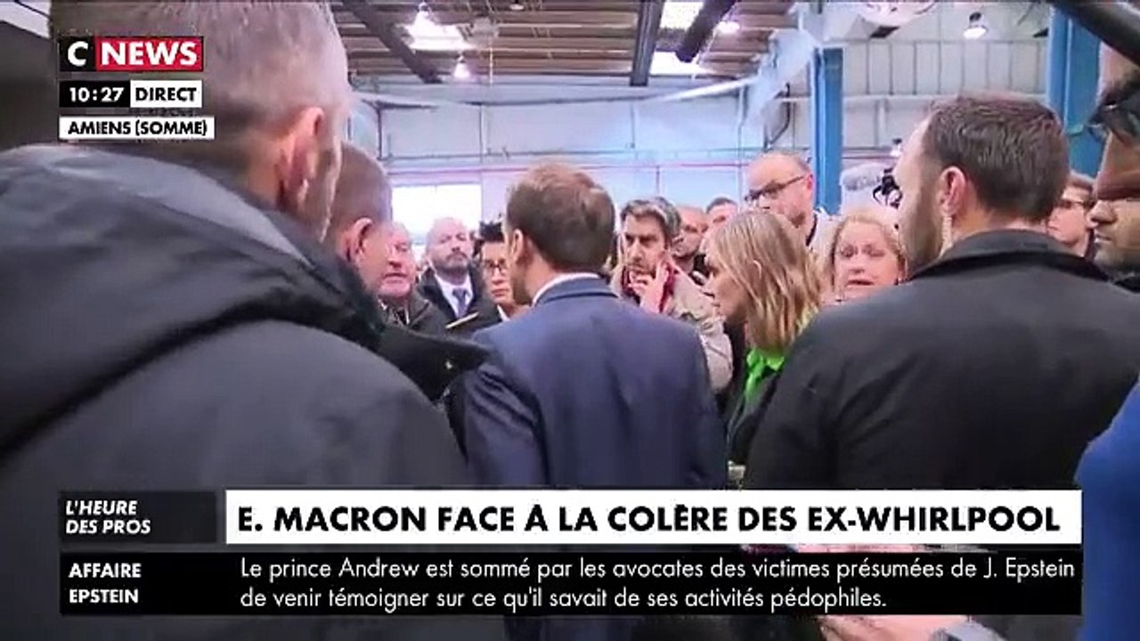 Le Président Emmanuel Macron est de retour ce matin à l'usine Whirlpool à Amiens après sa fermeture: "J'ai dit la vérité" - Vidéo