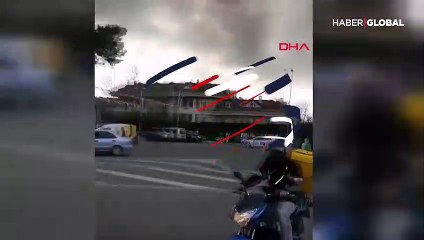 Çekmeköy'de askeri alanda korkutan yangın