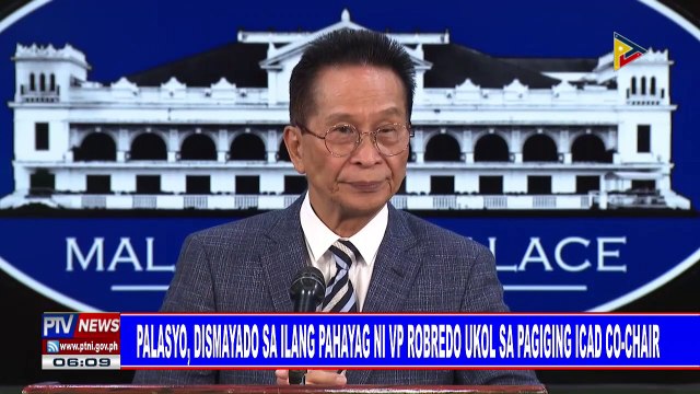 Palasyo, dismayado sa ilang pahayag ni VP Robredo ukol sa pagiging ICAD co-chair