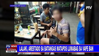 Lalaki, arestado sa Batangas matapos lumabag sa vape ban