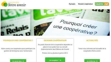 L'Avenir - Conférence de presse de présentation de la coopérative "Notre avenir"