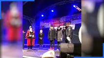 The countdown to Christmas officially began in South Tyneside as East 17 switched on South Shields' light display