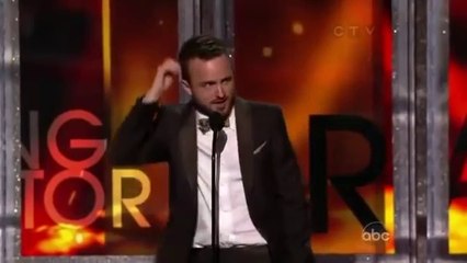 Aaron Paul wins an Emmy for Breaking Bad at the 2012 Emmy Awards