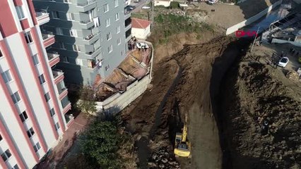 Samsun istinat duvarında çökme-5