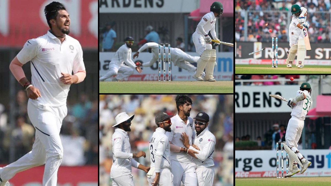 IND vs BAN,2nd Test : Bangladesh All-Out For 106 In 1st Innings, Ishant Sharma Took 5-wickets !