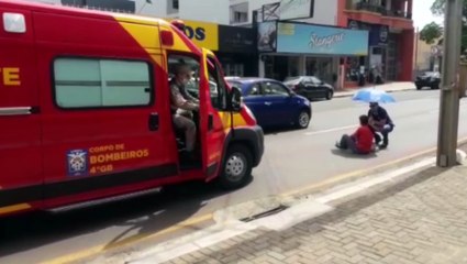 Acidente é registrado na Rua Rio Grande do Sul, no centro