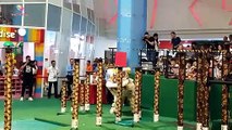 Arobatic Lion Dance performance by KL Sheng Wai team at the 19th Malaysia Lion Dance Championship, Cheras Leisure Mall, Kuala Lumpur