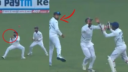 Pink Ball Test IND vs BAN : Rohit and Pujara tag team to take a swift catch | Oneindia Kannada