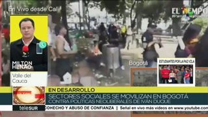 Colombia: avanza jornada de paro en el departamento del Cauca