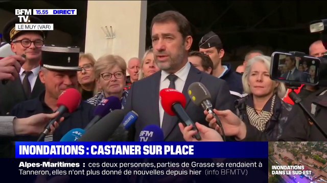 Intempéries: 1655 personnes ont été évacuées, plus de 2000 interventions ont été organisées (Christophe Castaner)