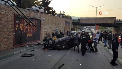 Köprüden aşağıya uçan araçta can pazarı