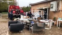 Maltempo: crolla un viadotto in Liguria, due morti in Francia