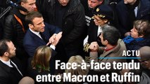 Macron pris à partie par Ruffin à Amiens