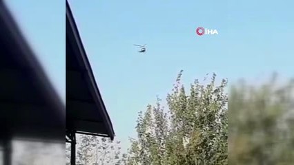 Nurdağı'nda helikopter destekli trafik uygulaması