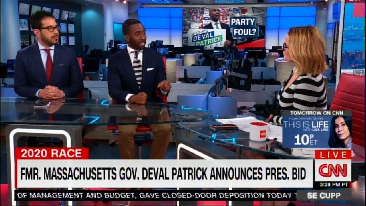 S.E. Cupp discuss on FMR. Massachusetts Gov. Deval Patrick announces Pres. Bid. #Dems #CNN #News #Race2020 #Election2020 @secupp