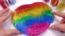 Mixing Slime Heart Glitter Learn Colors Surprise Egg Play Doh Colors Toys For Kids