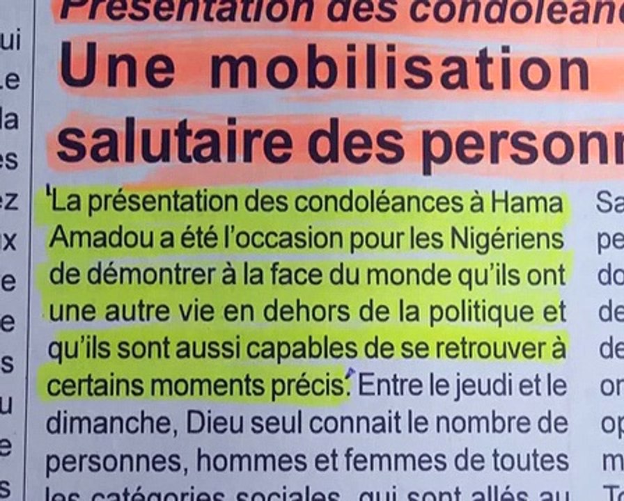 Revue Presse Labari Zarma 22 Novembre