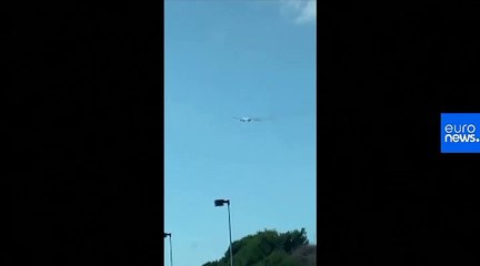 Plane makes emergency landing after flames burst from engine